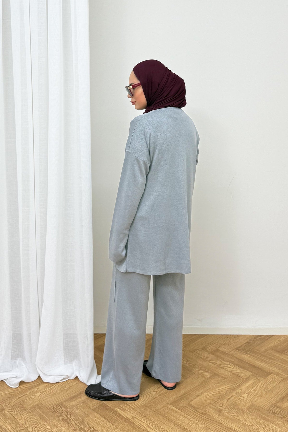 Düğmeli Triko Takım 87-25310