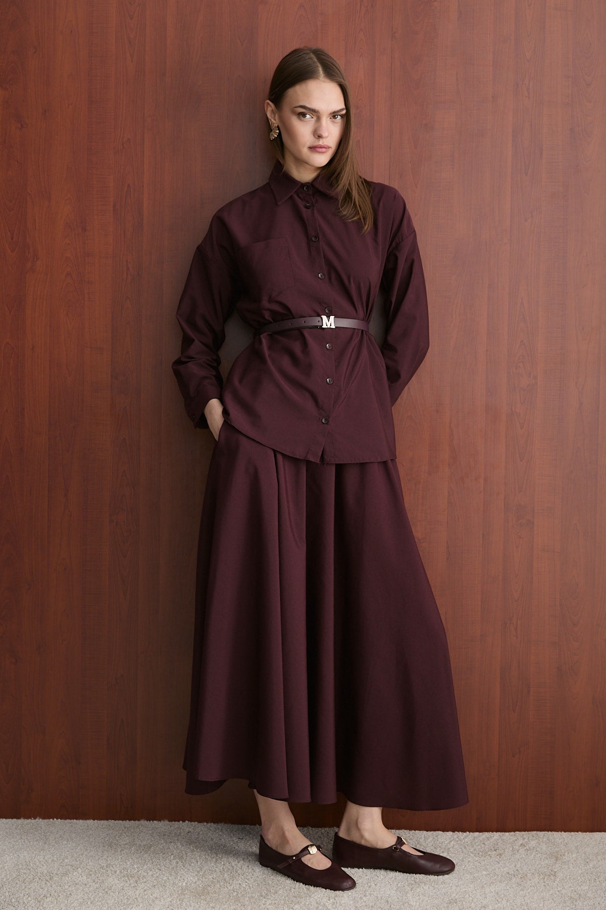 Kemerli Etekli Poplin Takım 32-2603