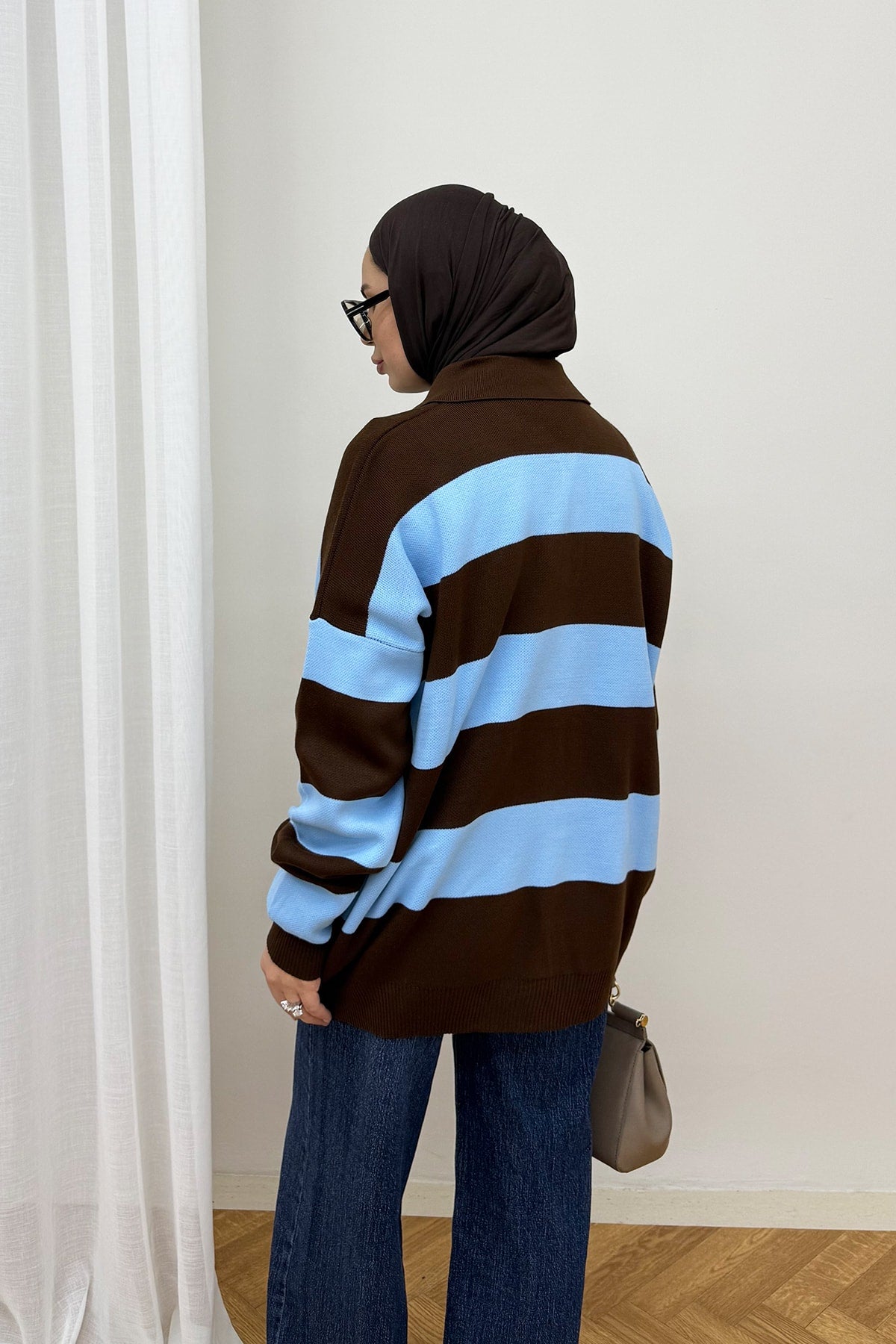 Çizgili Triko Kazak 87-25750