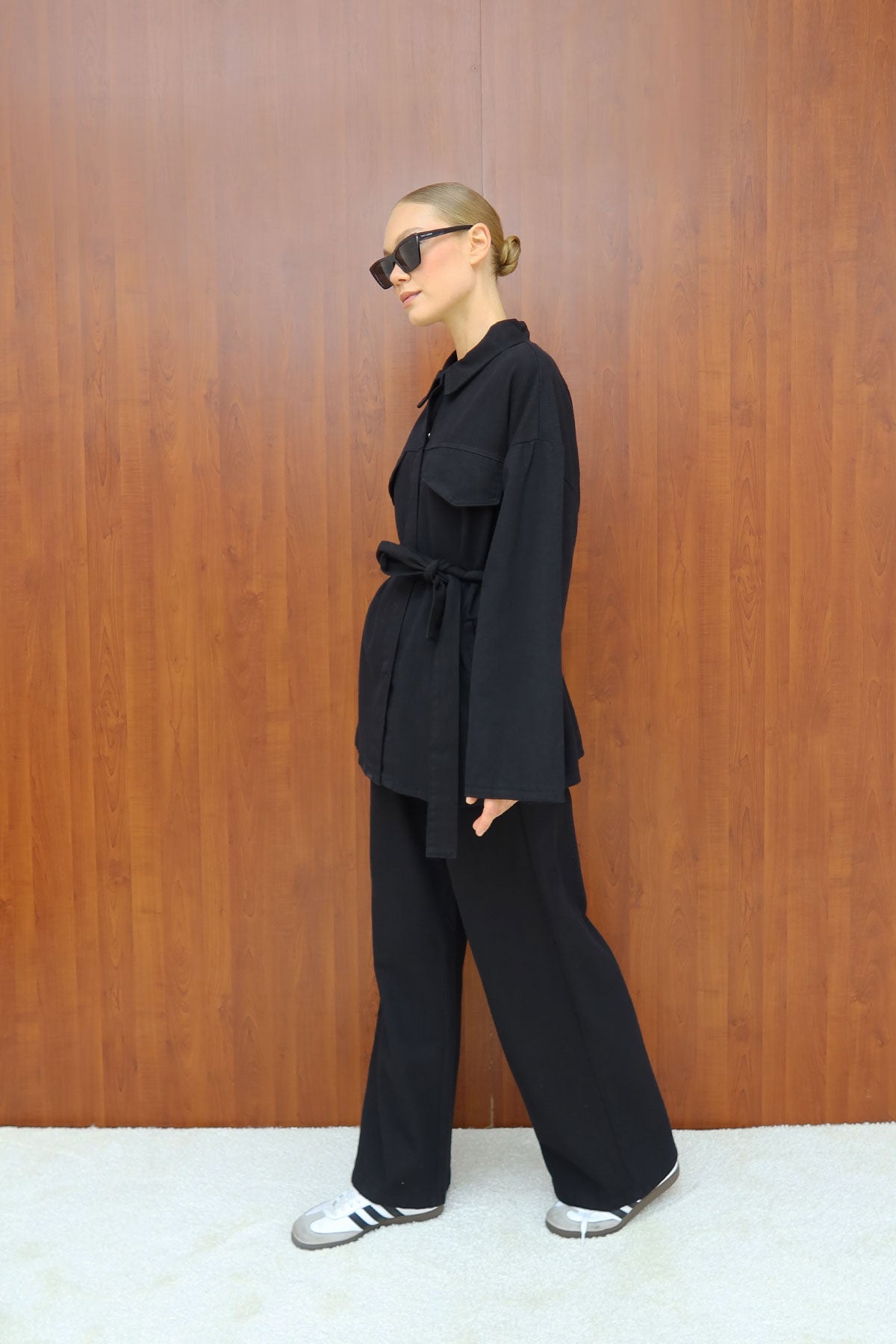 Gabardin Kuşaklı Takım 12-8843