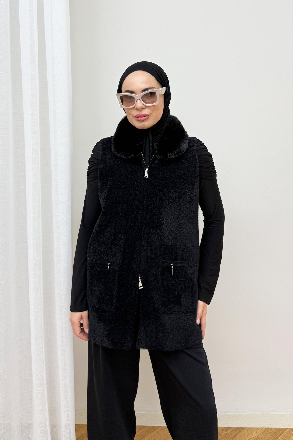 Kürk Yaka Yelek 87-26100