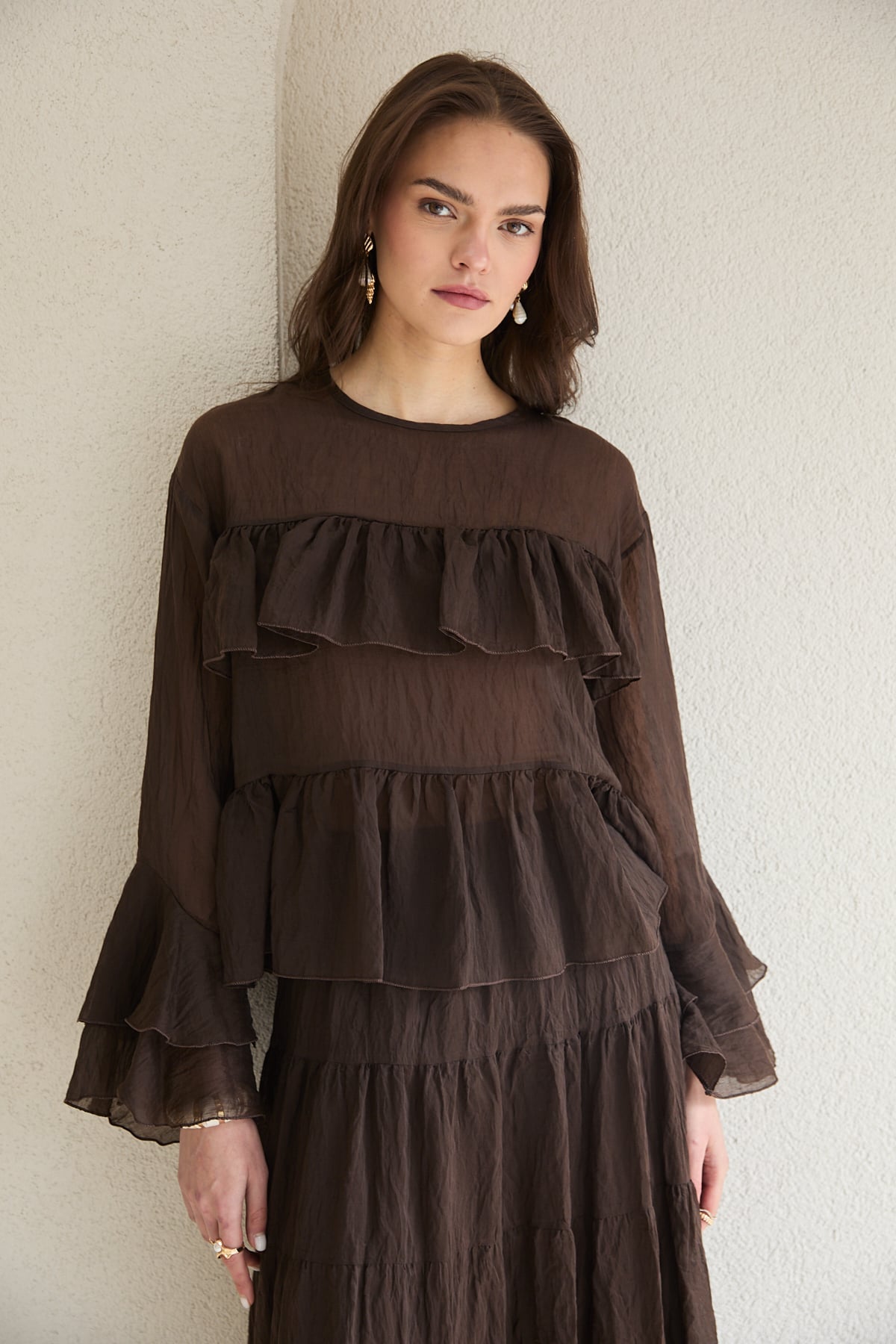 Fırfırlı Tül Tunik 32-2800