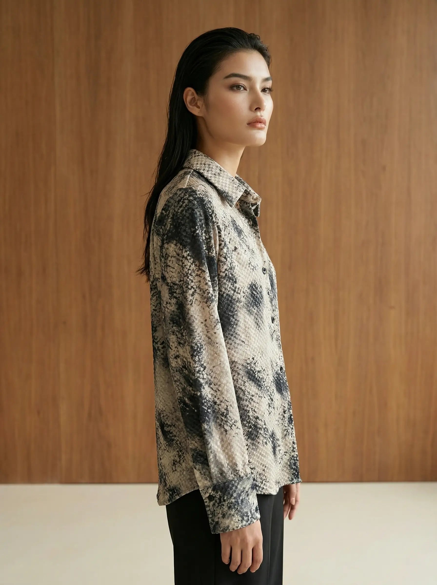 Batik Desen Kadife Gömlek