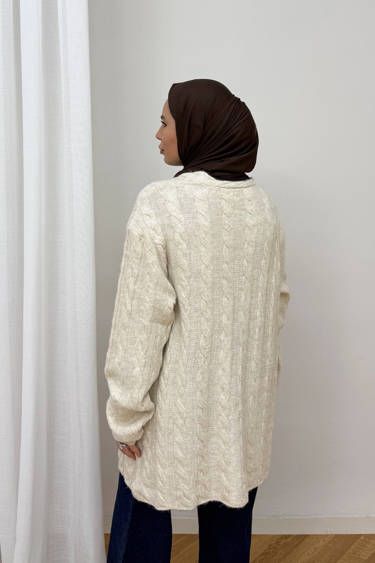 Düğmeli Triko Hırka 80-8434