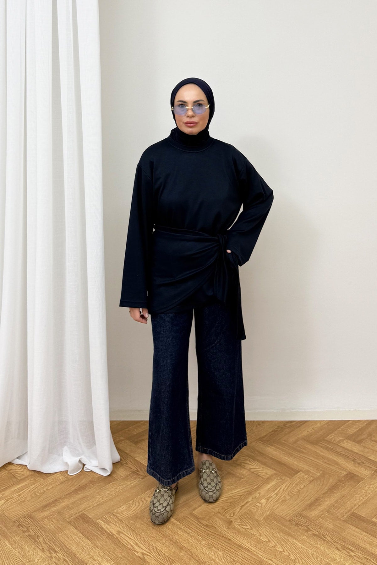 Şal Detaylı Tunik 3-4585
