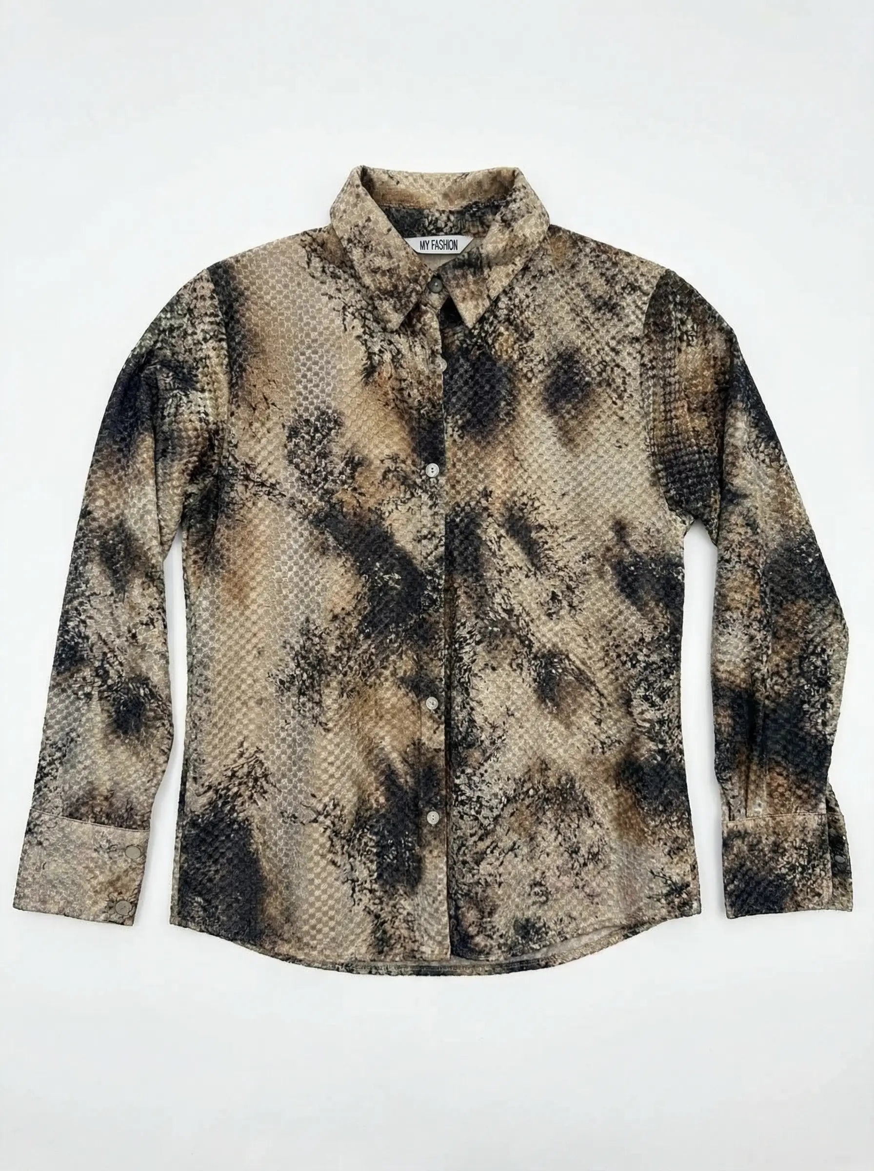 Batik Desen Kadife Gömlek