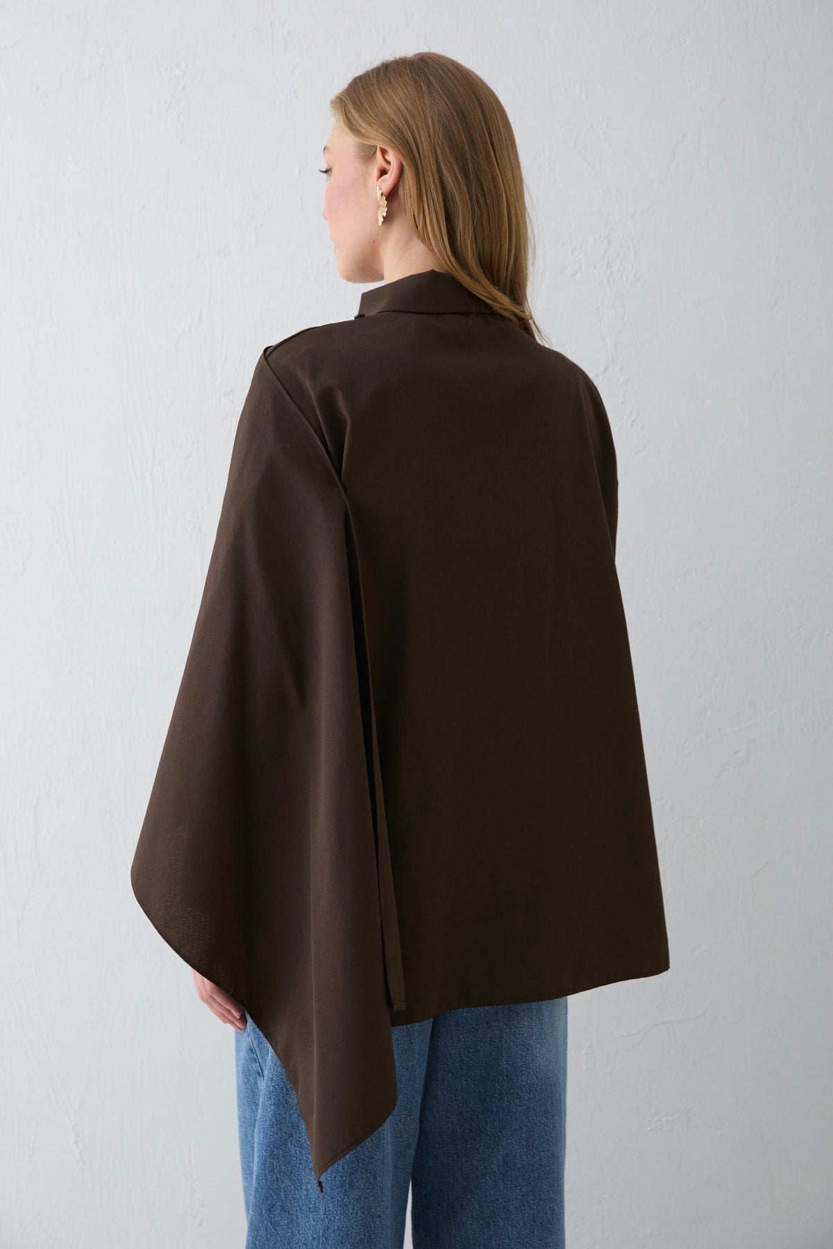 Şal Detaylı Poplin Gömlek 32-2757