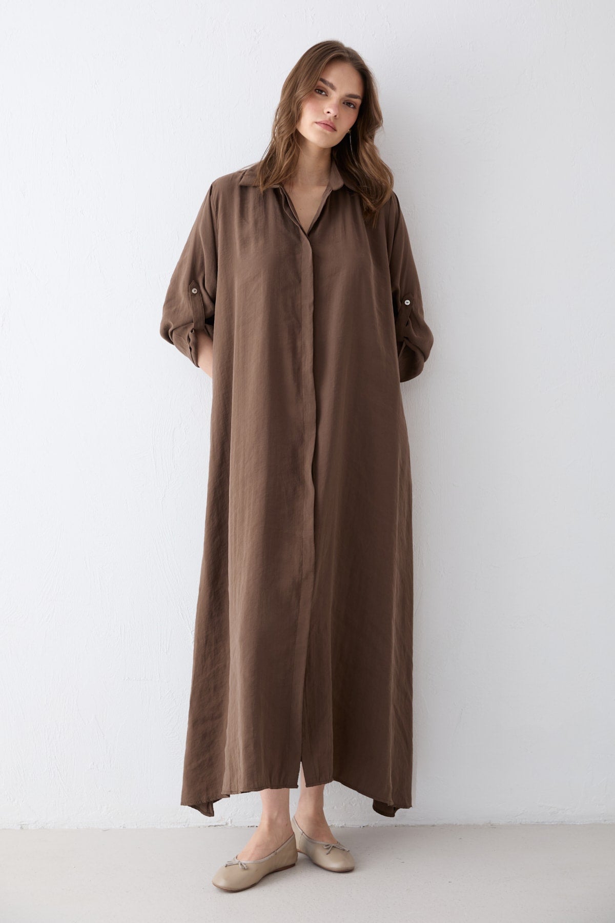 Kemerli Oversize Elbise 81-3270