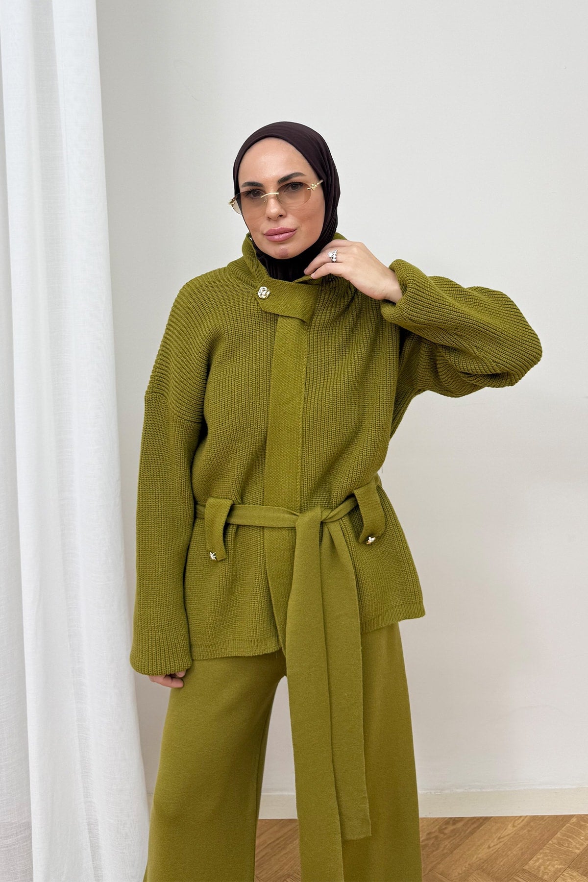 Kuşaklı Triko Takım 87-2680
