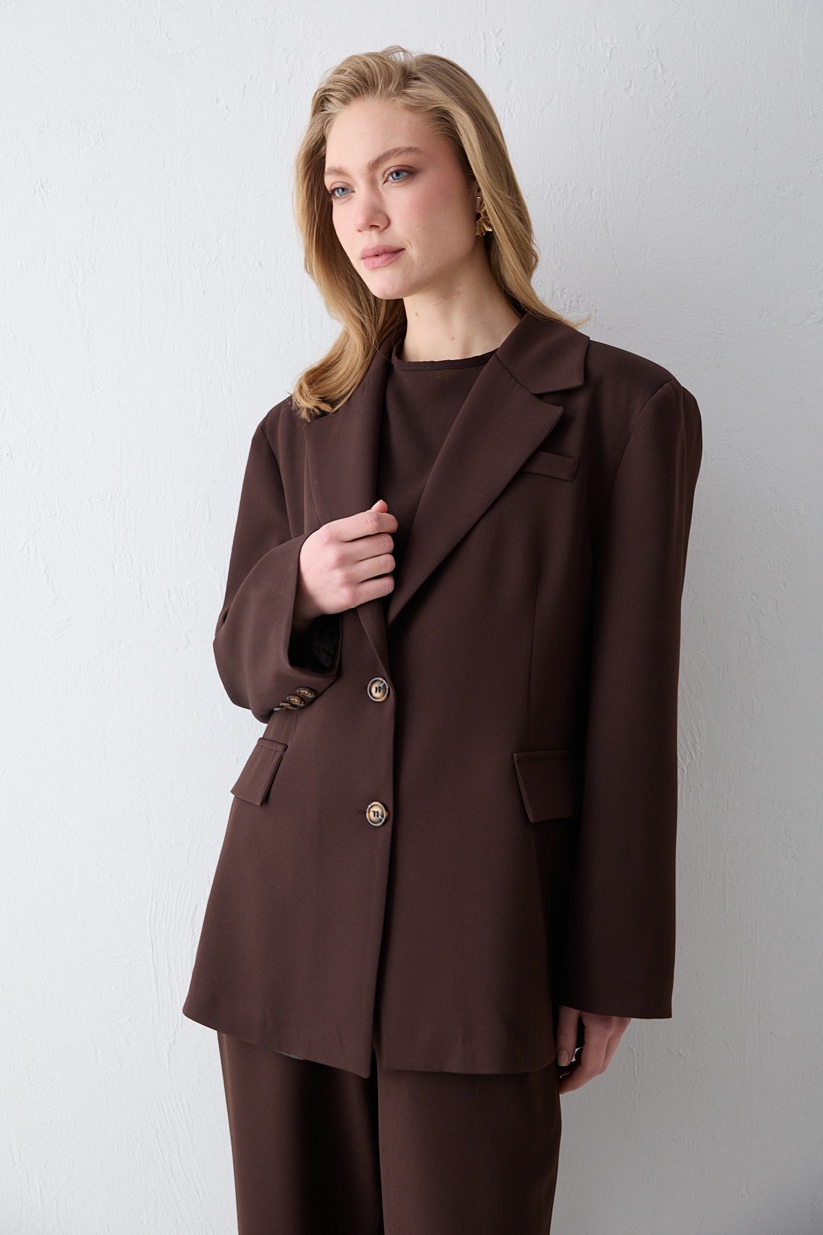 Oversize Ceketli Takım 32-2734
