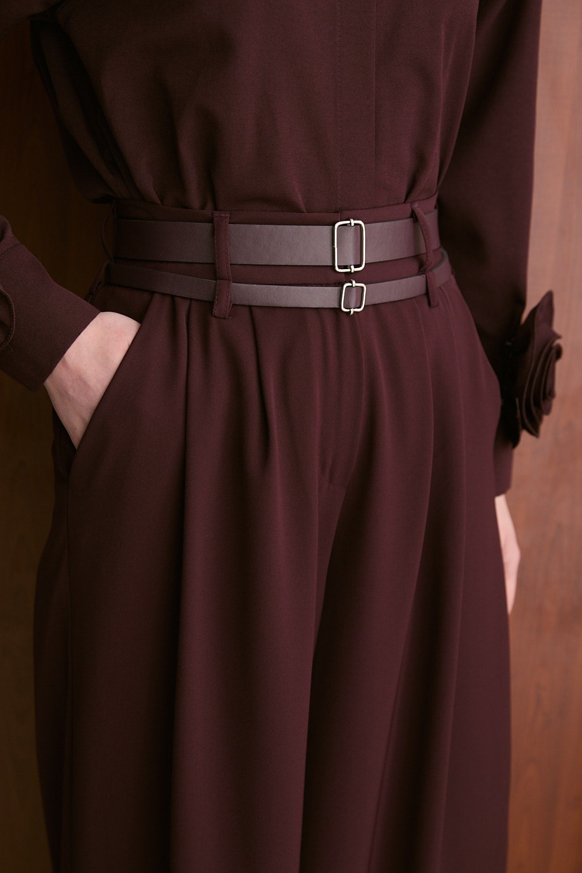 Çift Kemerli Pantolon 32-2740