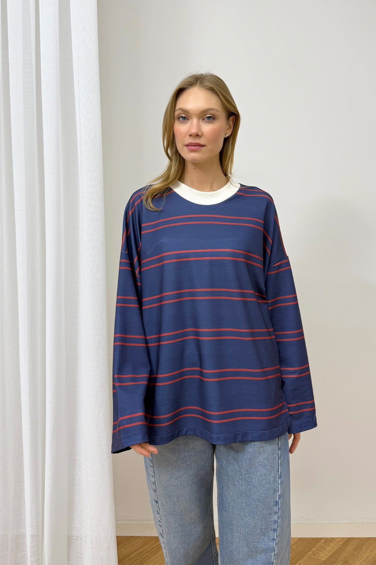 Çizgili Basic Tunik 79-7020