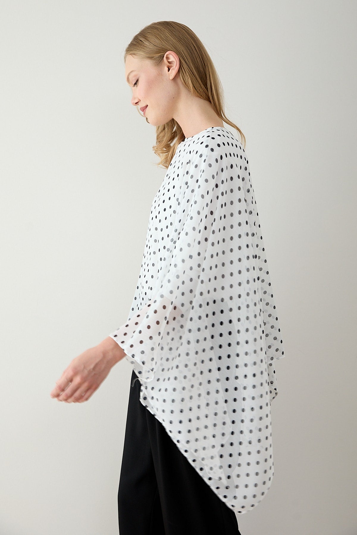 Puantiye Pelerin Tunik 12-5419