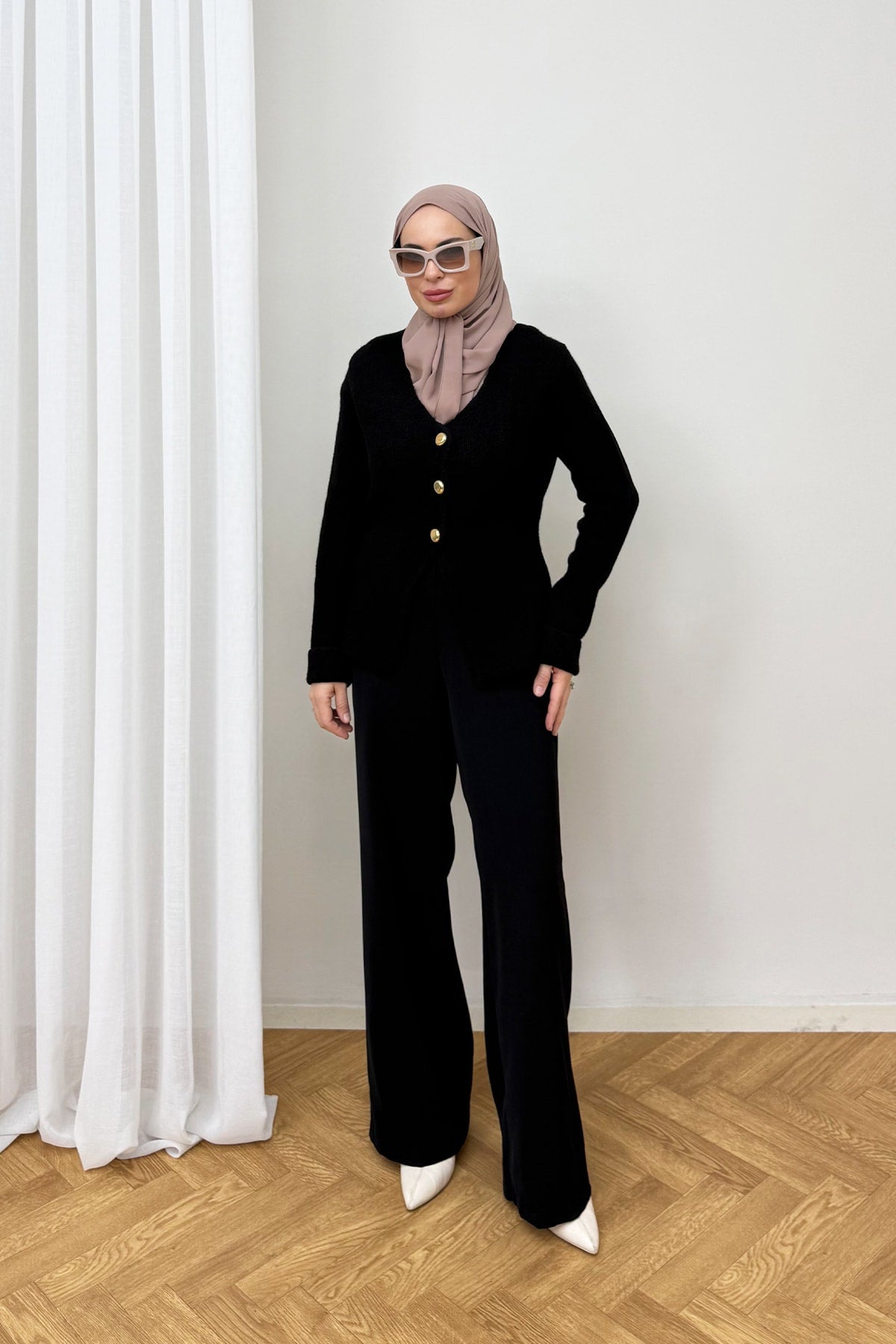 Düğmeli Triko Hırka 94-5029