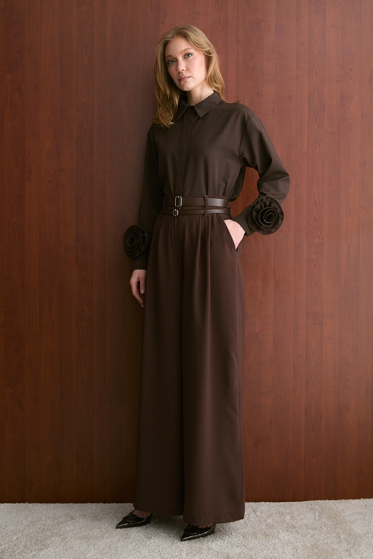 Çift Kemerli Pantolon 32-2740