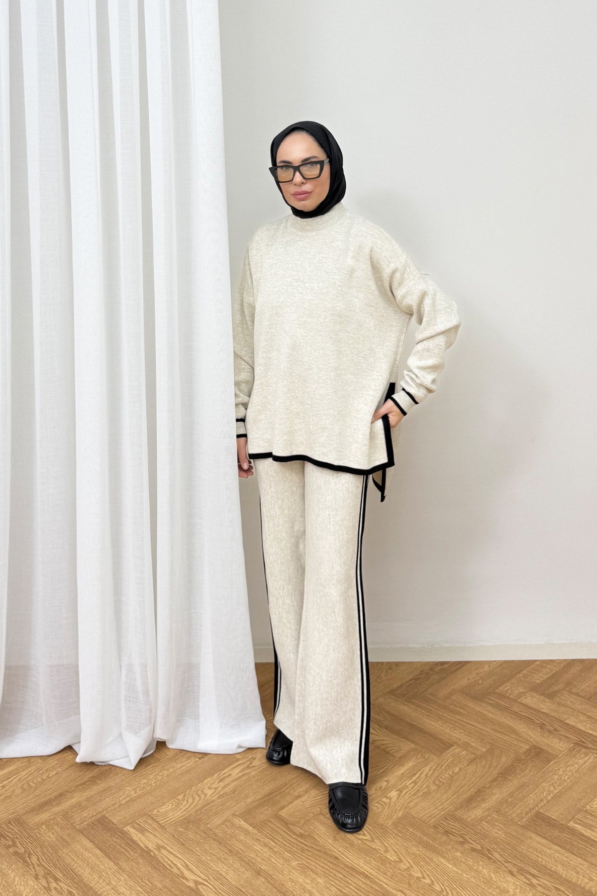 İki Renkli Triko Takım 87-26276