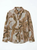 BRUSHED VELVET SHIRT WITH BUSH PATTERN