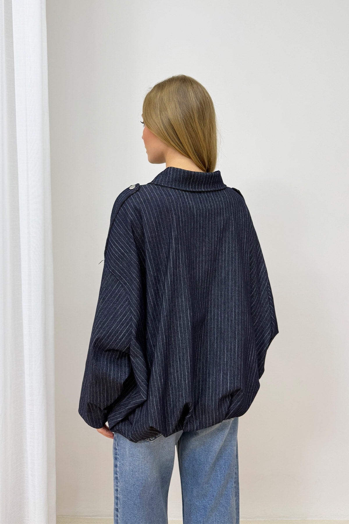 Çizgili Bomber Ceket 3-4564