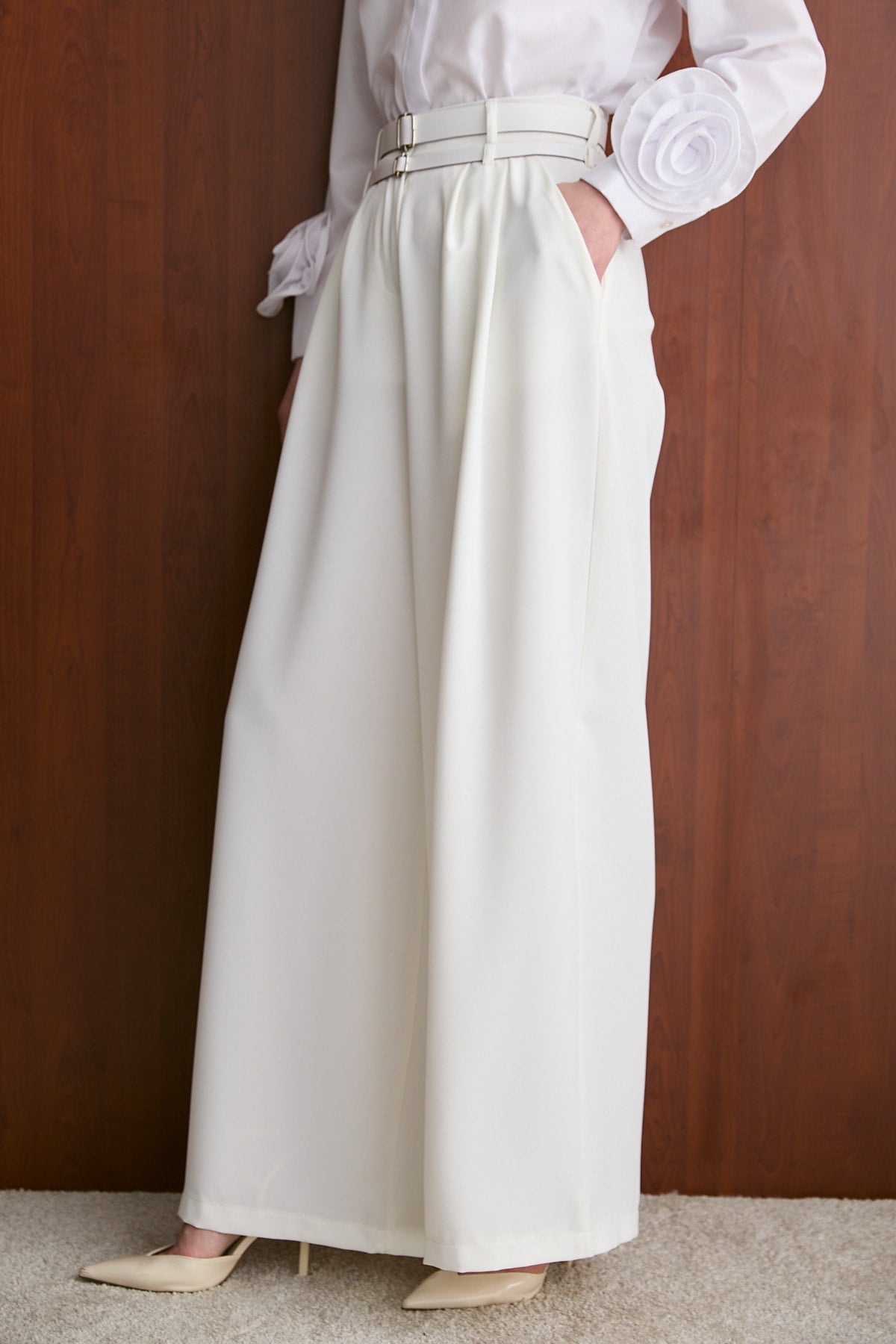 Çift Kemerli Pantolon 32-2740