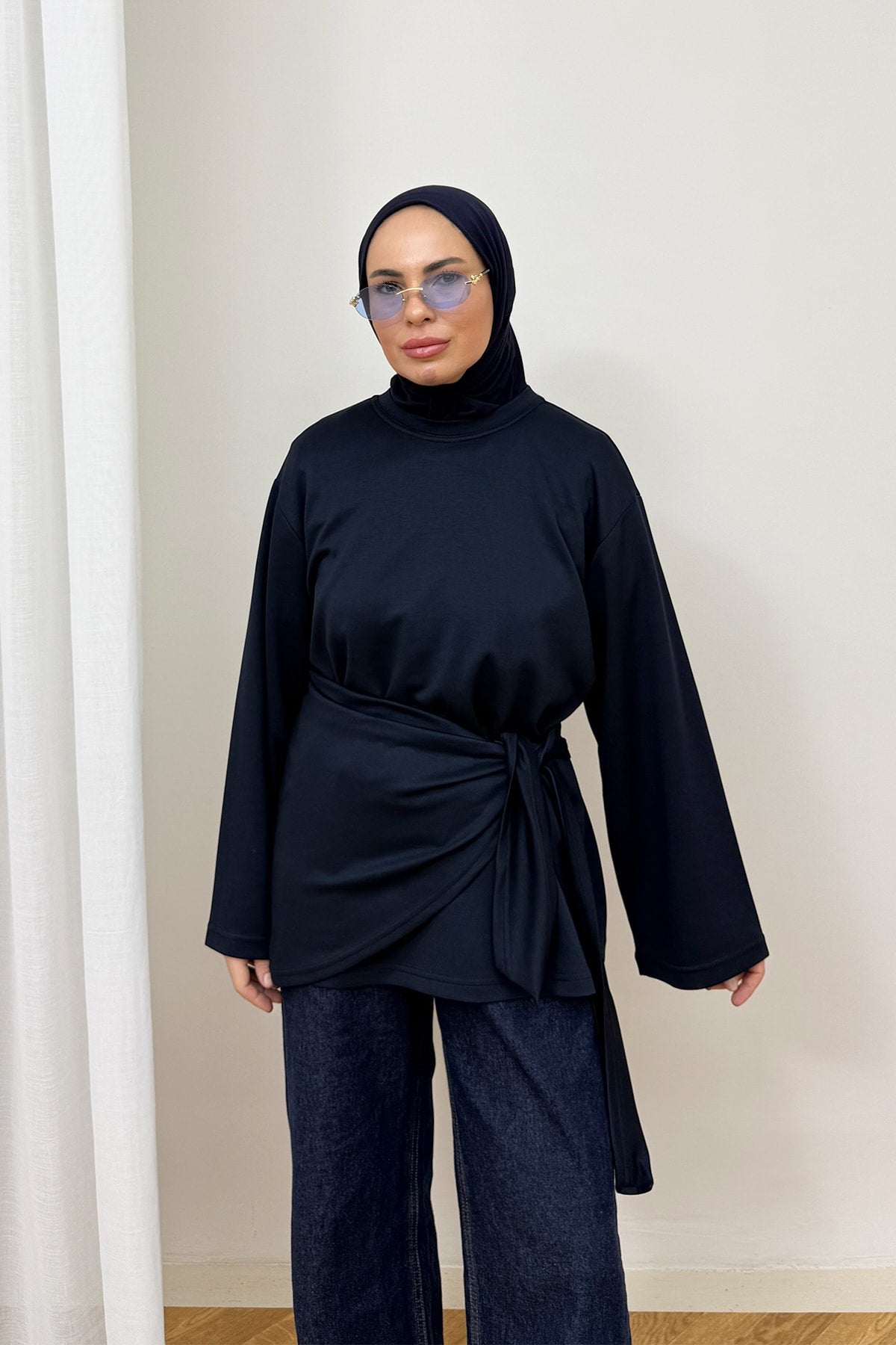Şal Detaylı Tunik 3-4585
