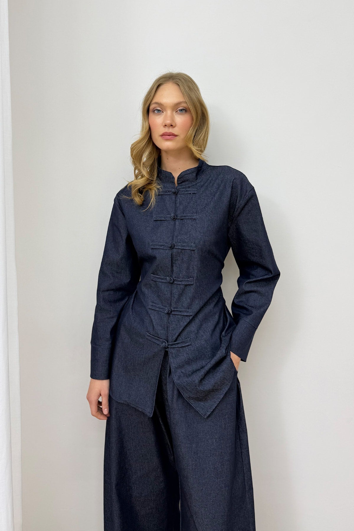 Bağlamalı Denim Takım 32-3006