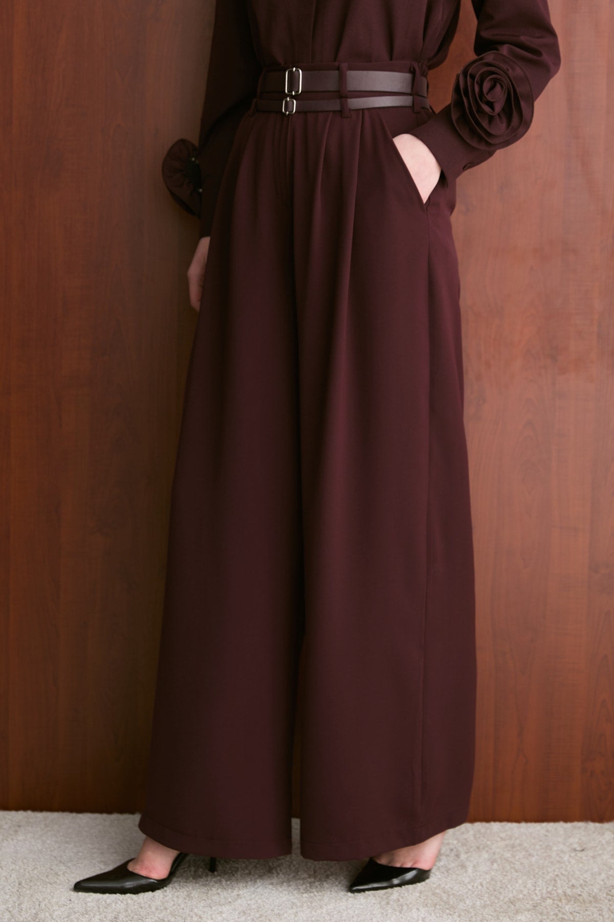 Çift Kemerli Pantolon 32-2740