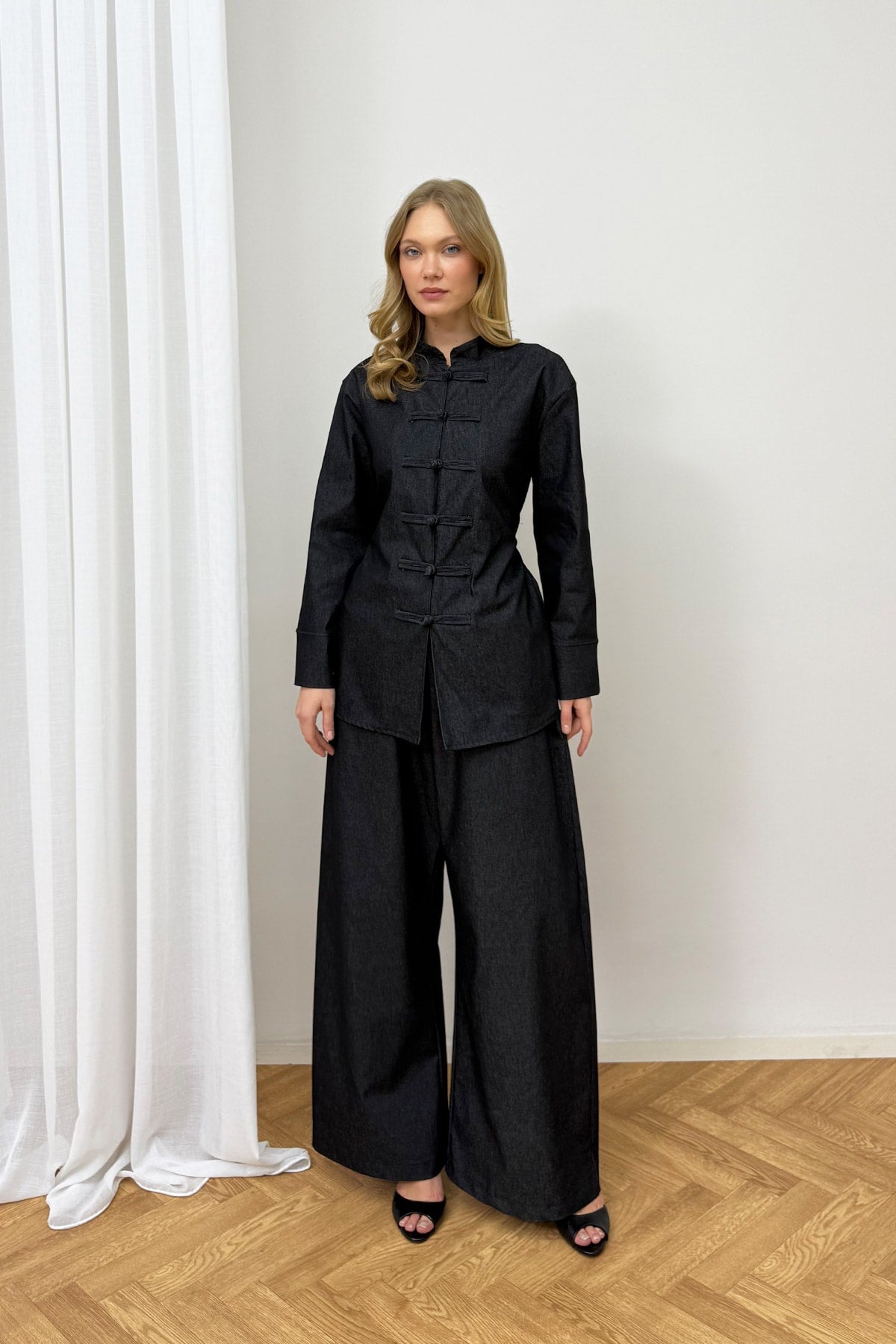 Bağlamalı Denim Takım 32-3006