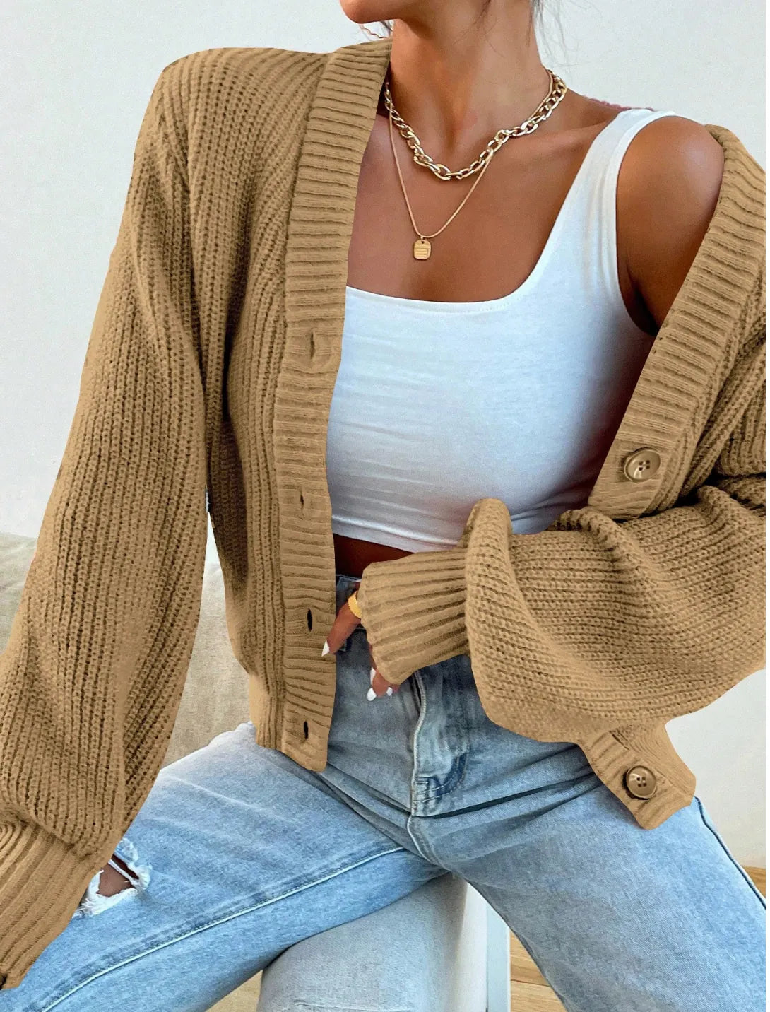Mng Selanik Crop Hırka