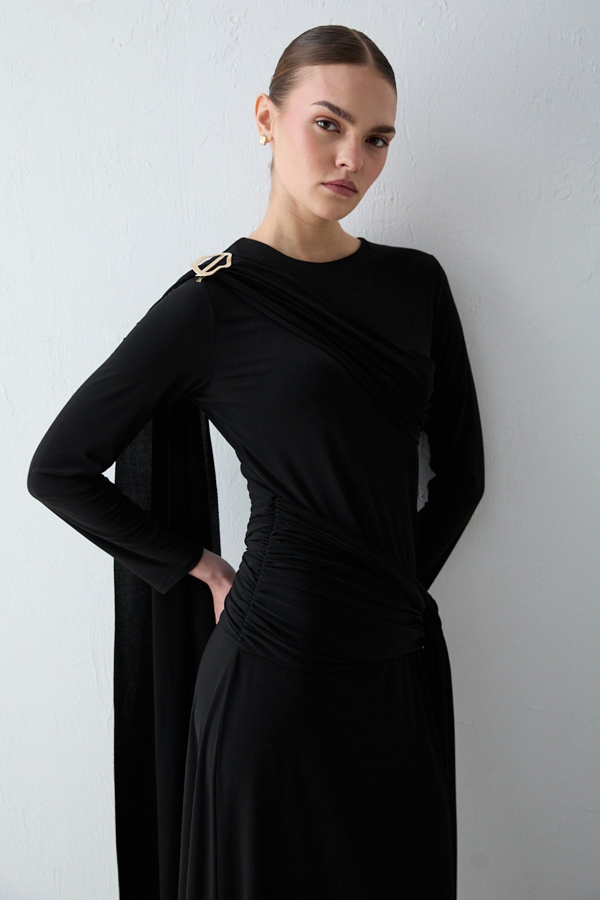 Likralı Bağlamalı Elbise 32-2663