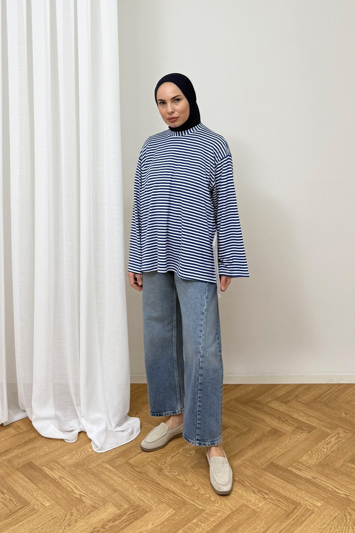 Çizgili Tunik 3 Lacivert