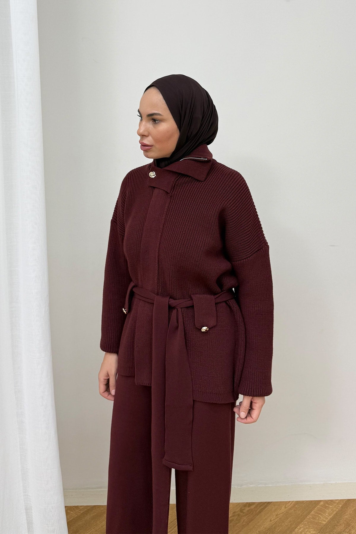 Kuşaklı Triko Takım 87-2680