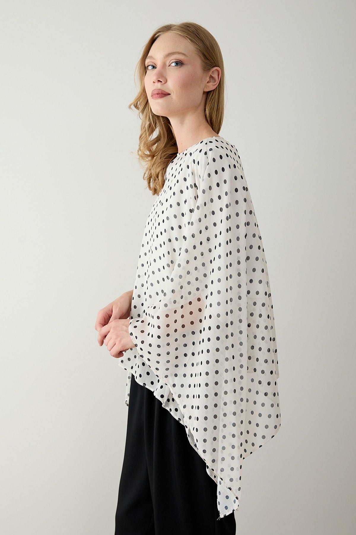 Puantiye Pelerin Tunik 12-5419