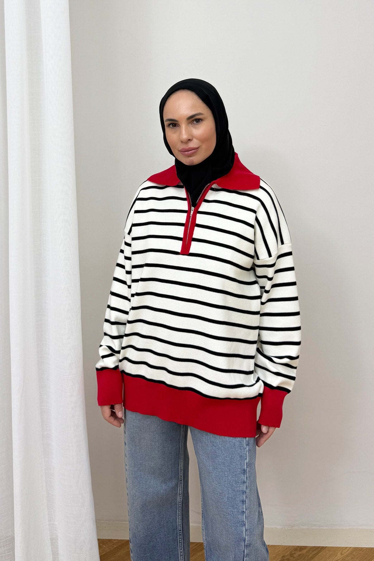 Çizgili Triko Kazak 87-26282