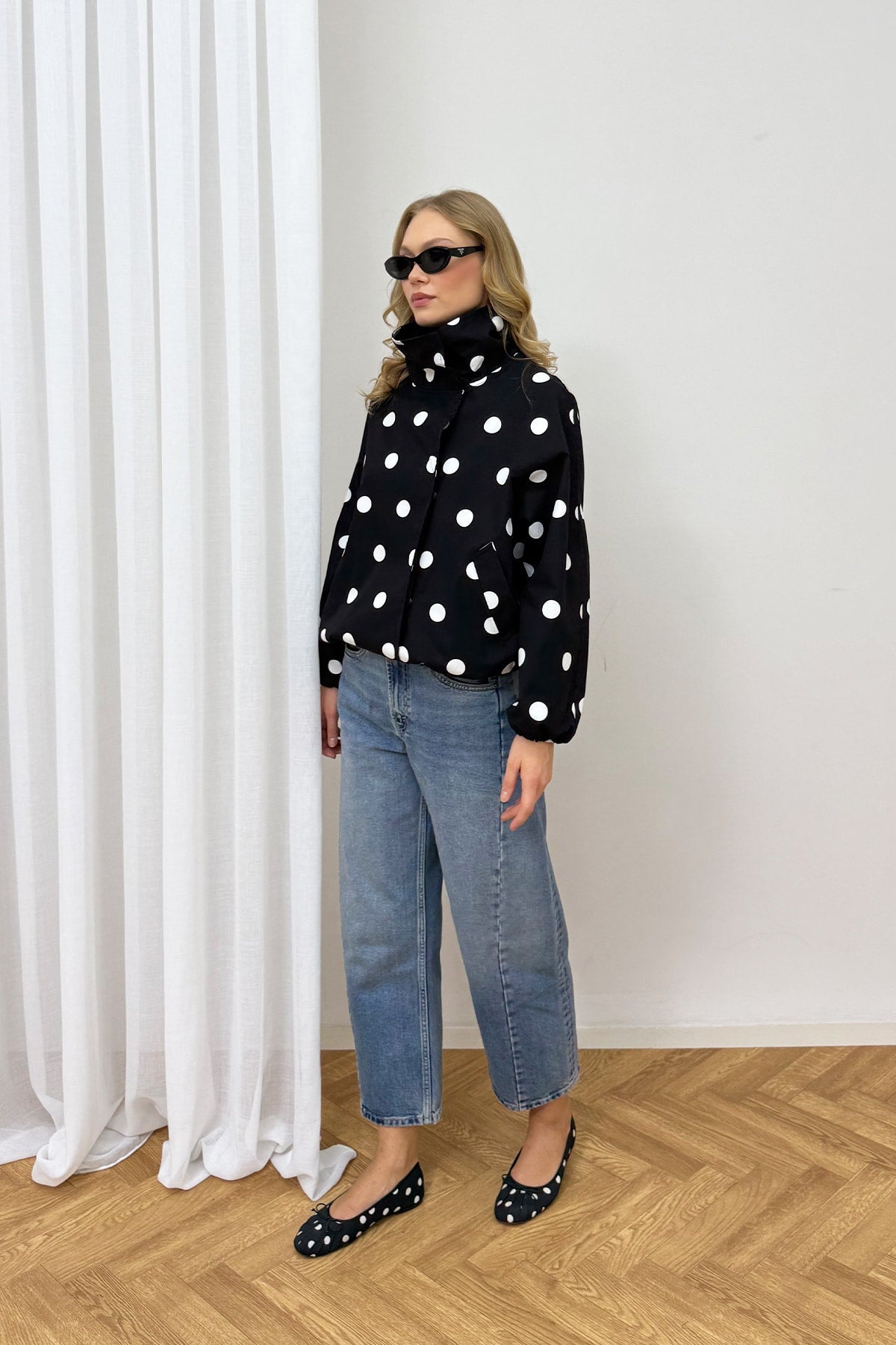 Puantiye Bomber Ceket 12-70208