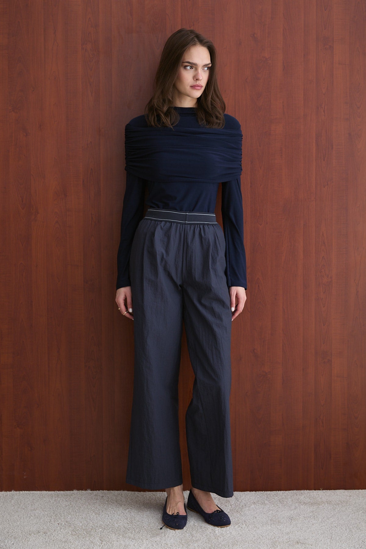 Lastik Detaylı Pantolon 32-2736