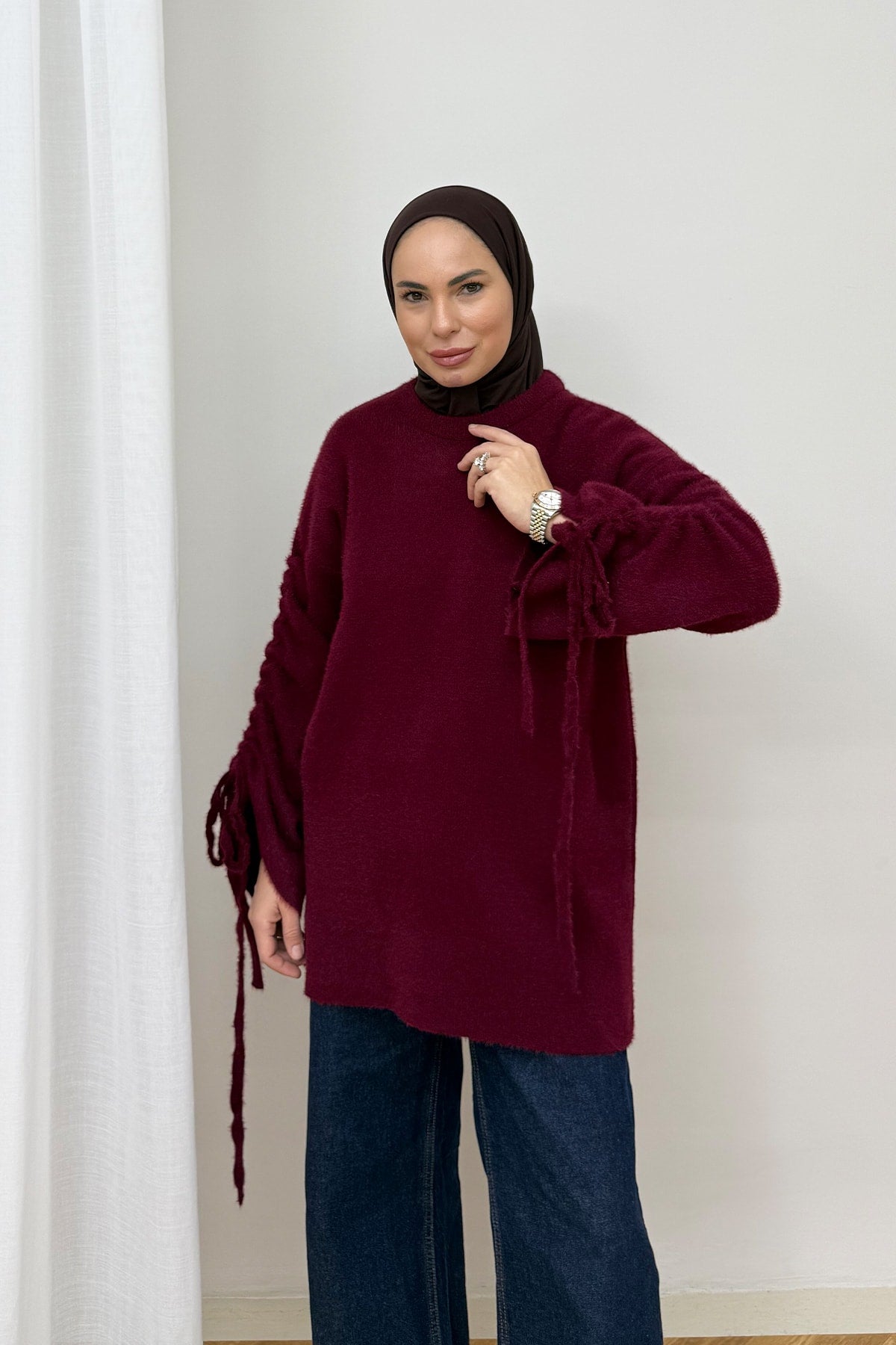 Kolu Bağlamalı Triko Kazak 80-8426