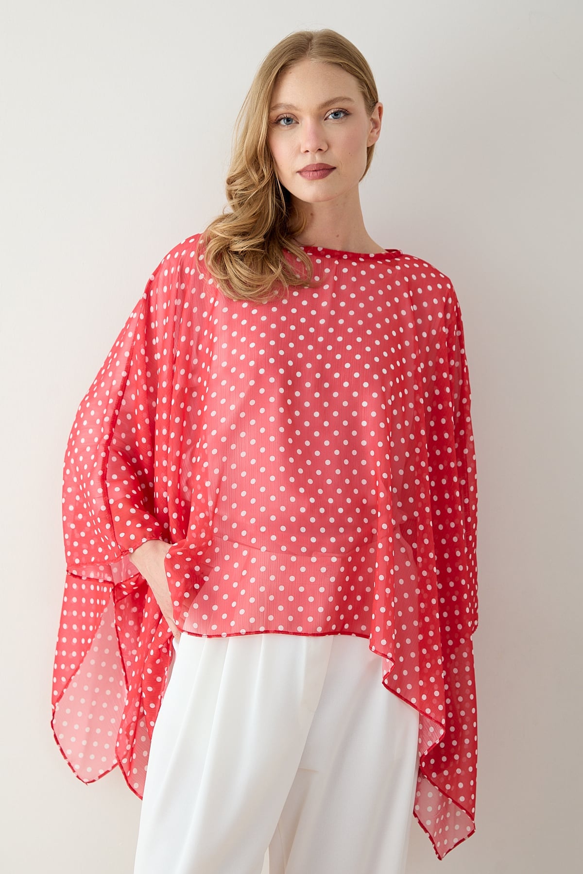 Puantiye Pelerin Tunik 12-5419