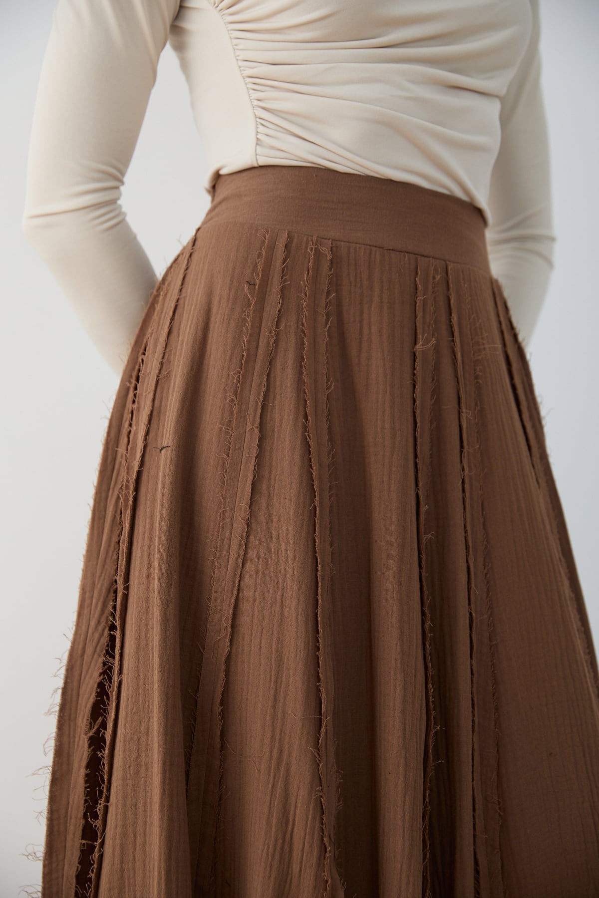 Müslin Parçalı Etek 32-2850