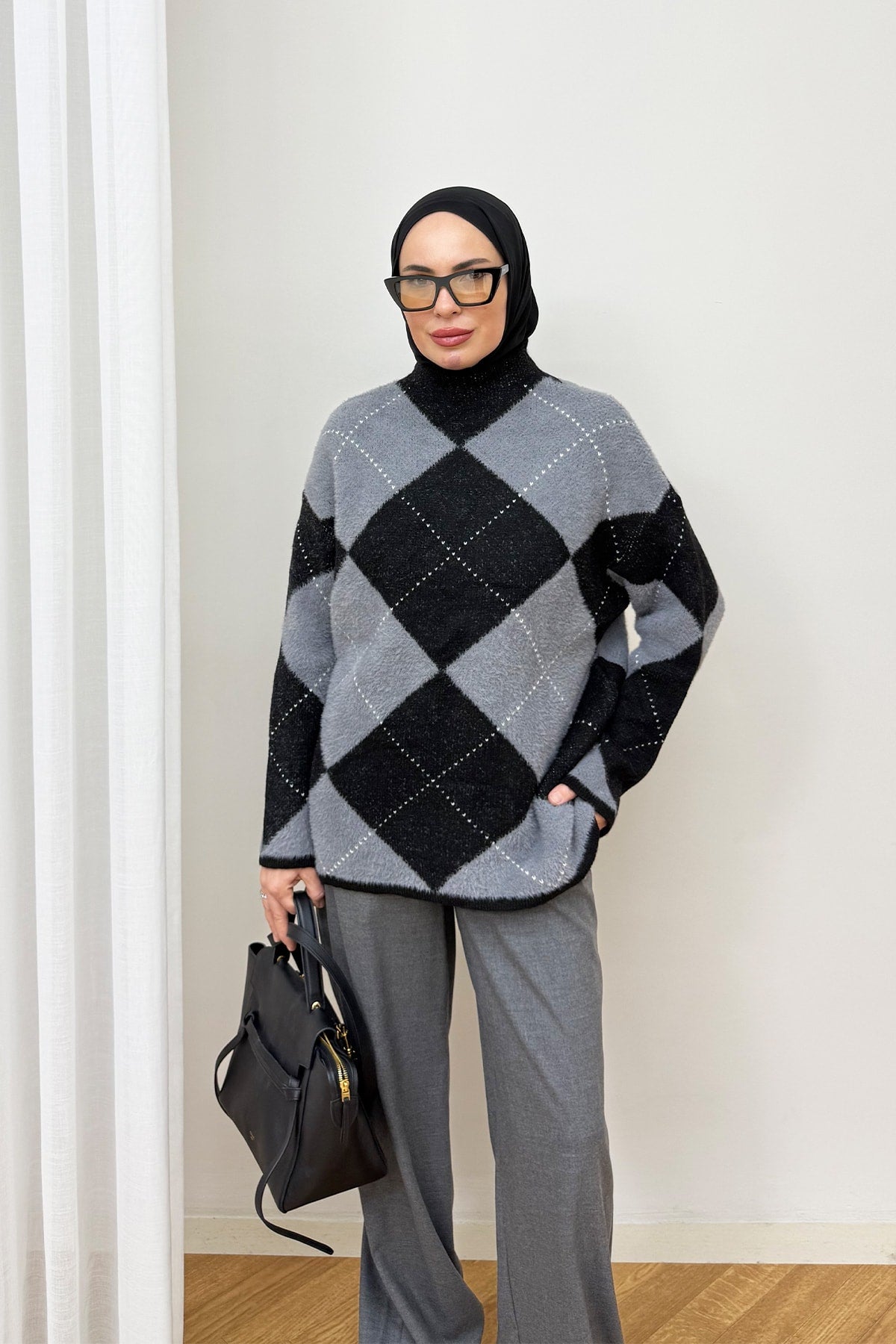 Desenli Triko Kazak 94-5040
