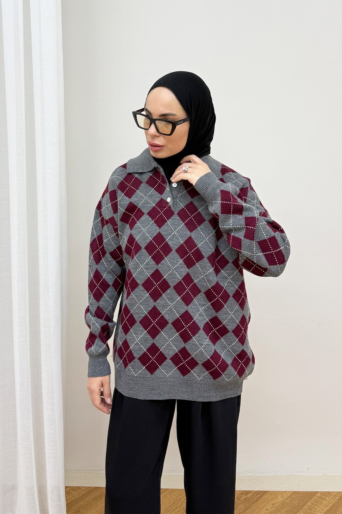 Desenli Triko Kazak 87-25790
