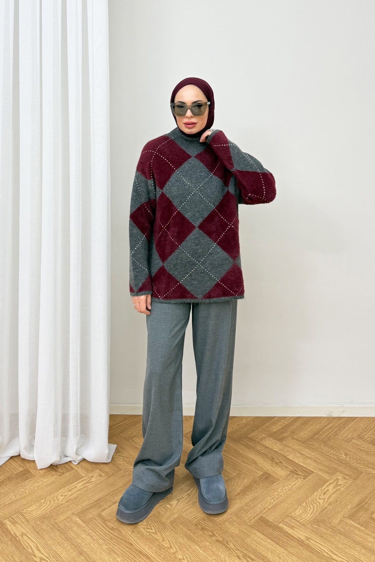 Desenli Triko Kazak 94-5040