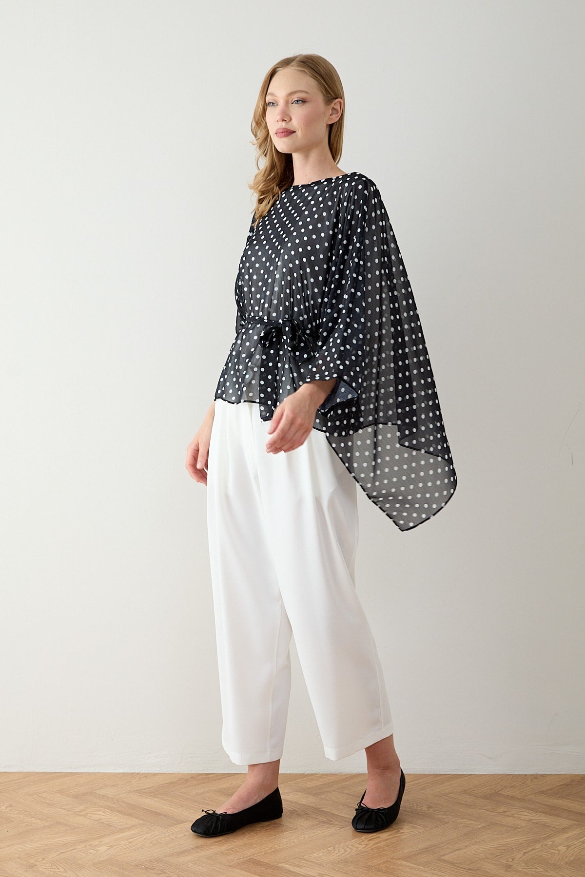 Puantiye Pelerin Tunik 12-5419