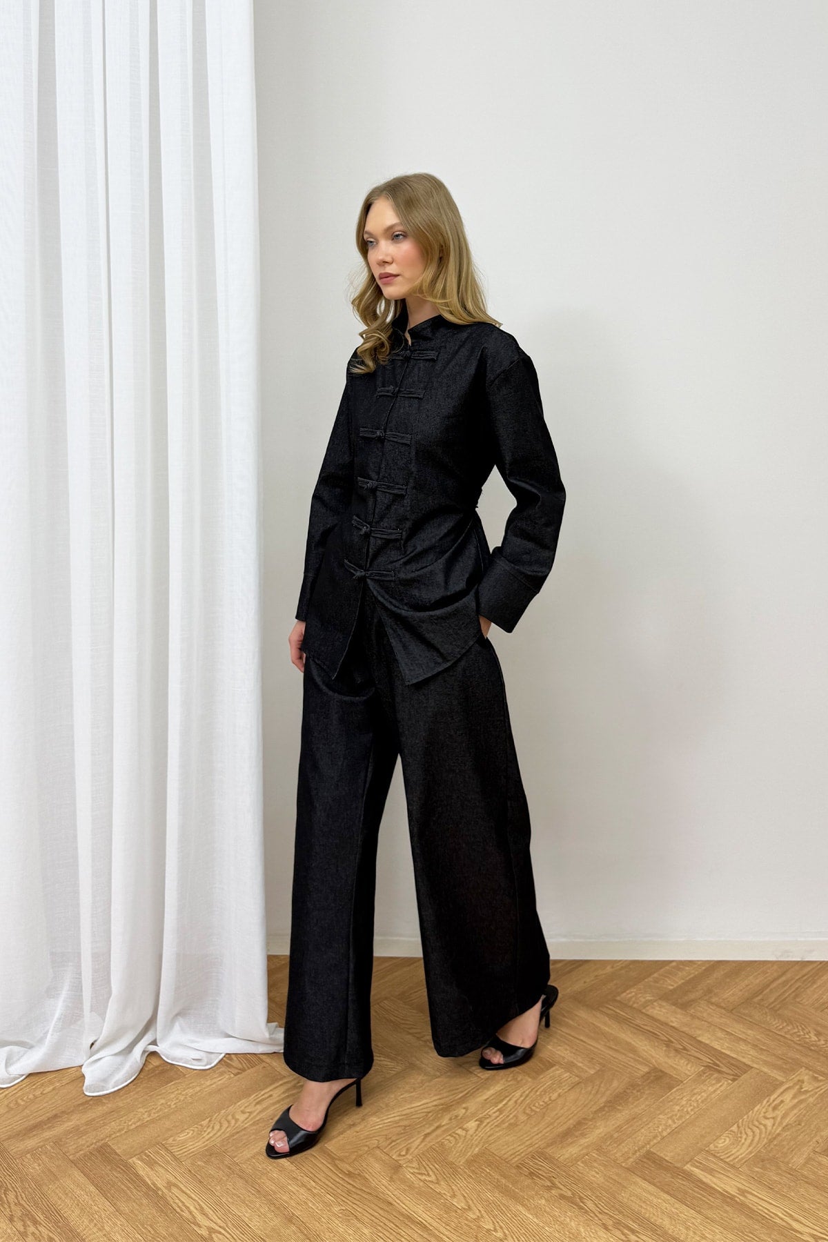 Bağlamalı Denim Takım 32-3006