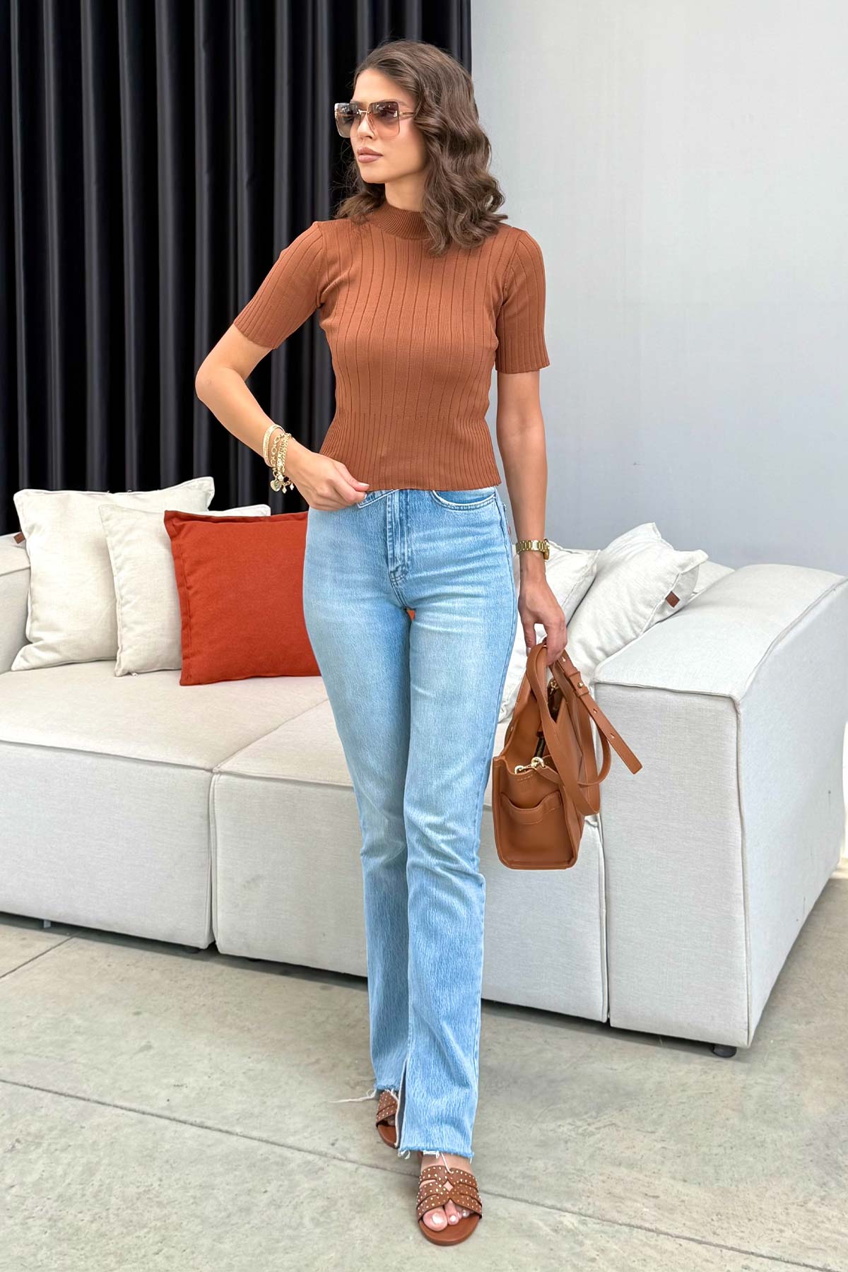 Kısa Kollu Triko Badi 32-7029-1