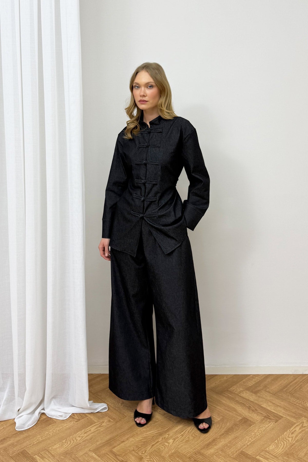 Bağlamalı Denim Takım 32-3006