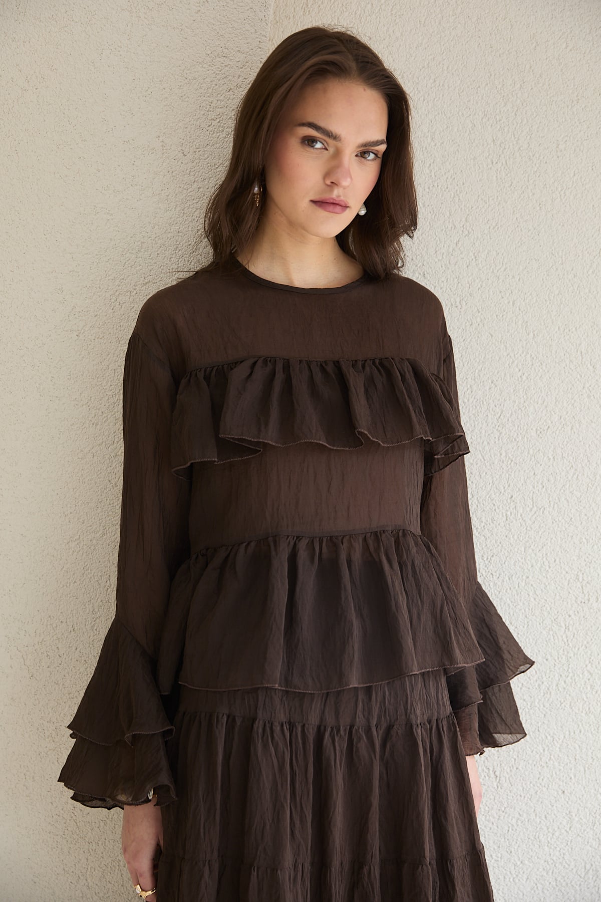 Fırfırlı Tül Tunik 32-2800