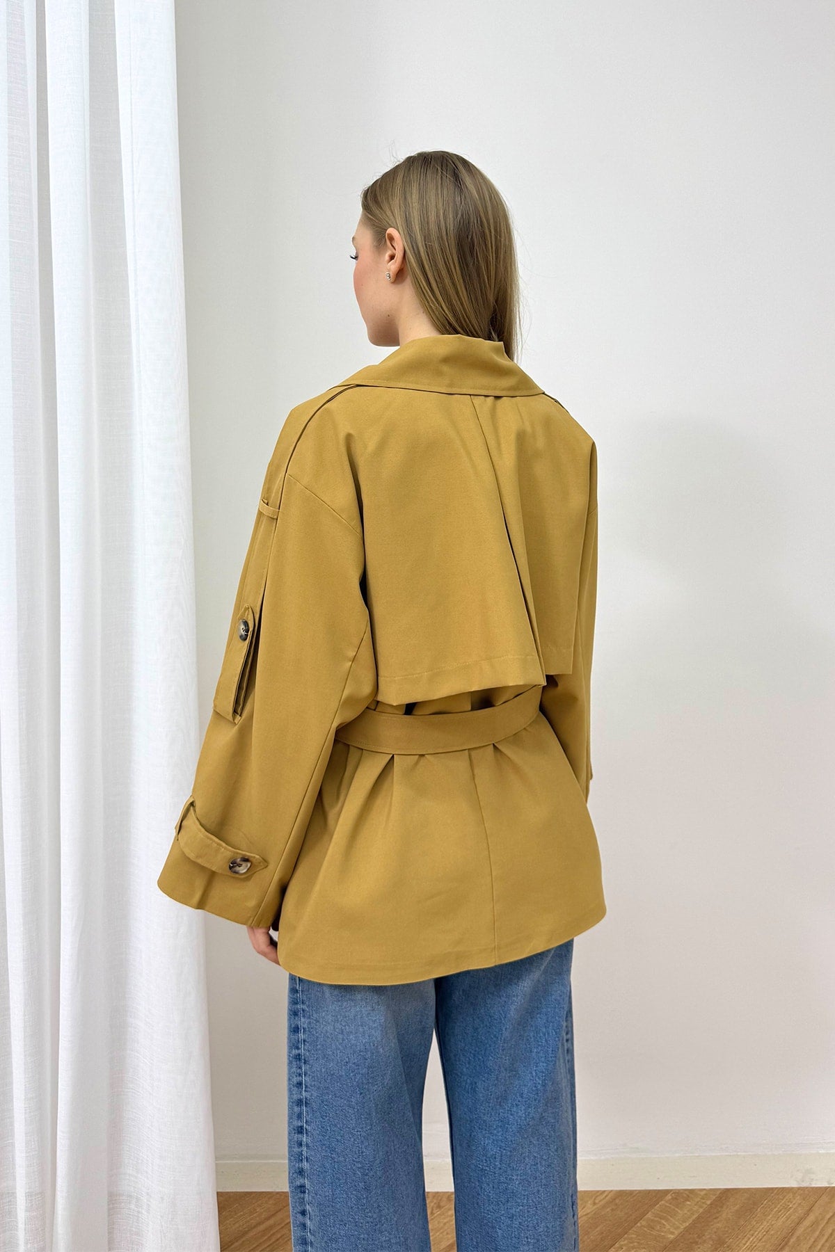 Oversize Kısa Trench 90-3010
