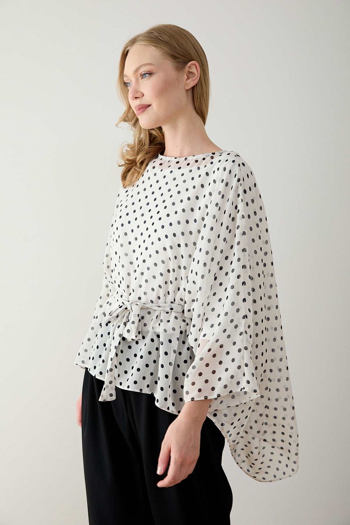 Puantiye Pelerin Tunik 12-5419