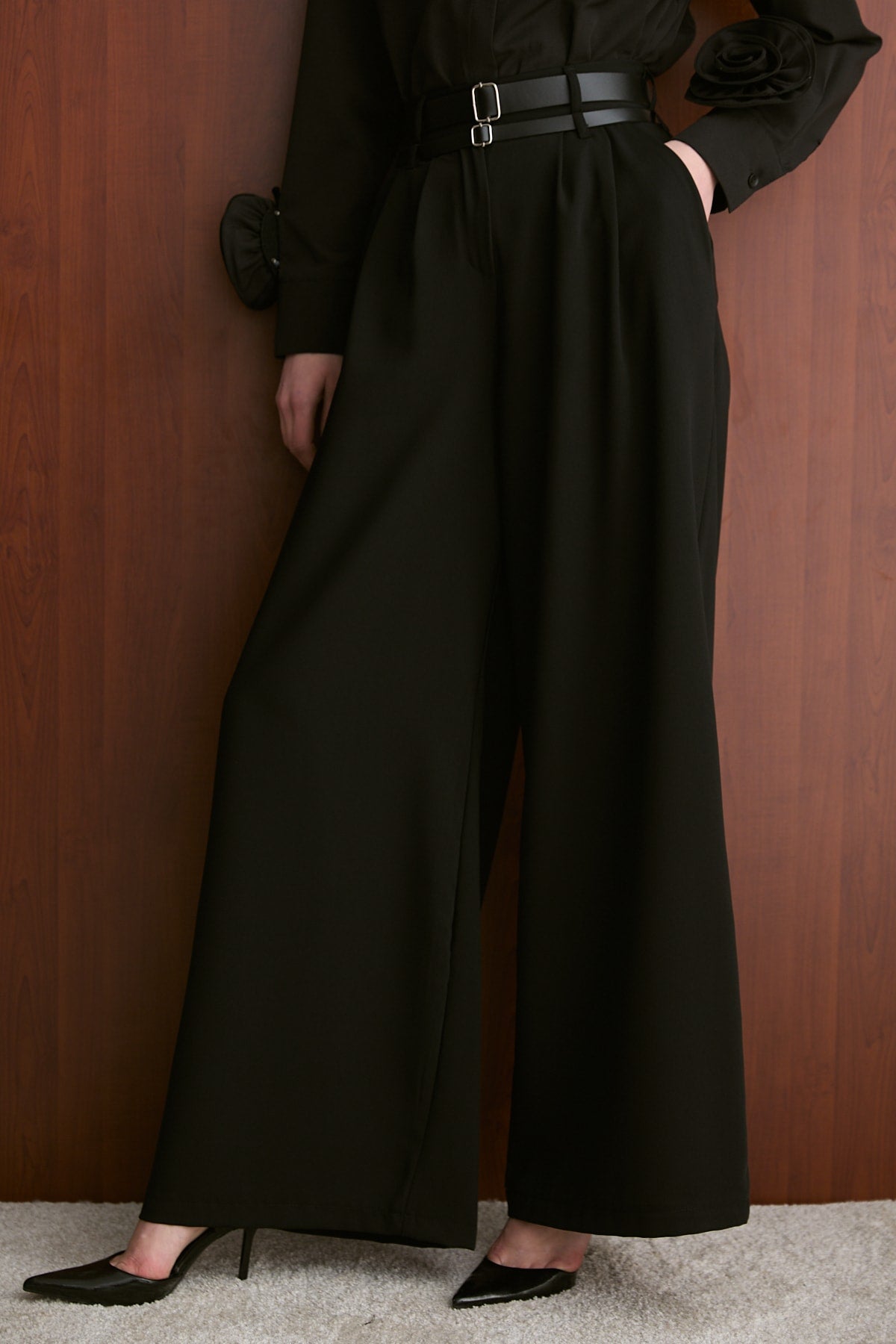 Çift Kemerli Pantolon 32-2740