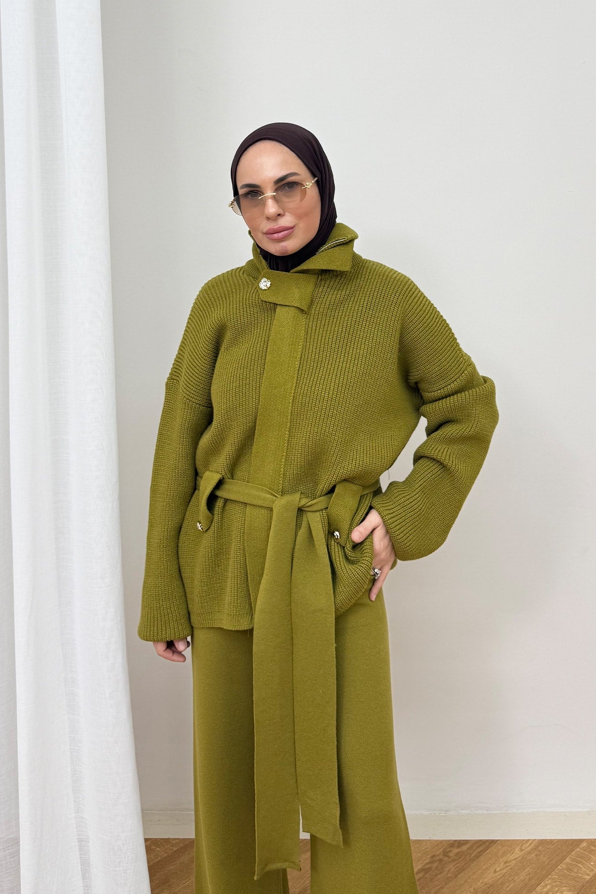Kuşaklı Triko Takım 87-2680